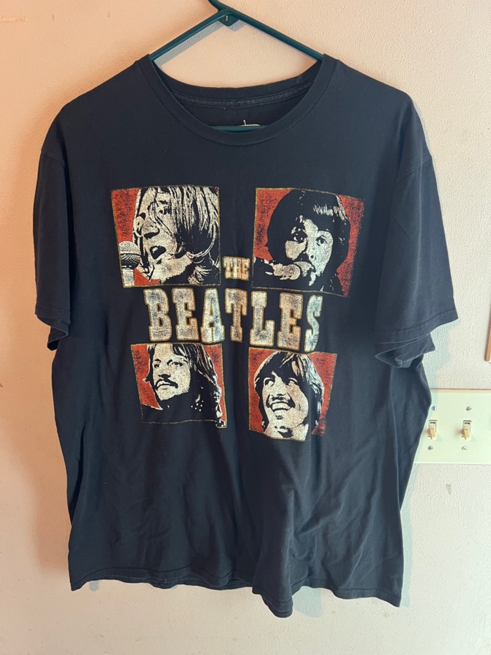 THE BEATLES BAND TEE BLACK SIZE XL